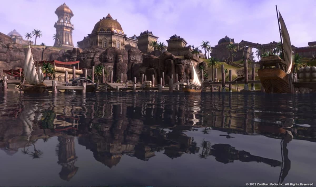 Scène de donjon dans The Elder Scrolls Online, différents héros affrontant des ennemis