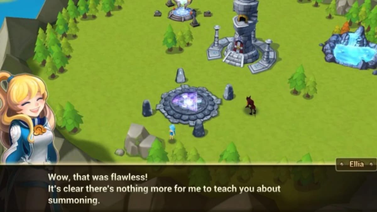 Interface du jeu Summoners War lors d’un match d’esport
