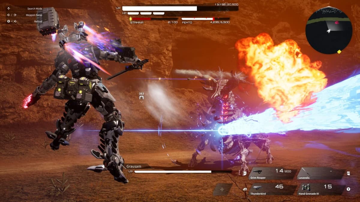 Screenshot from Daemon x Machina: Titanic Scion