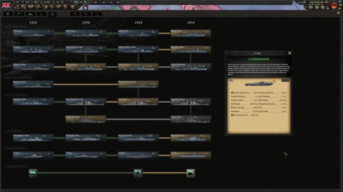 Screenshot from Hearts of Iron IV