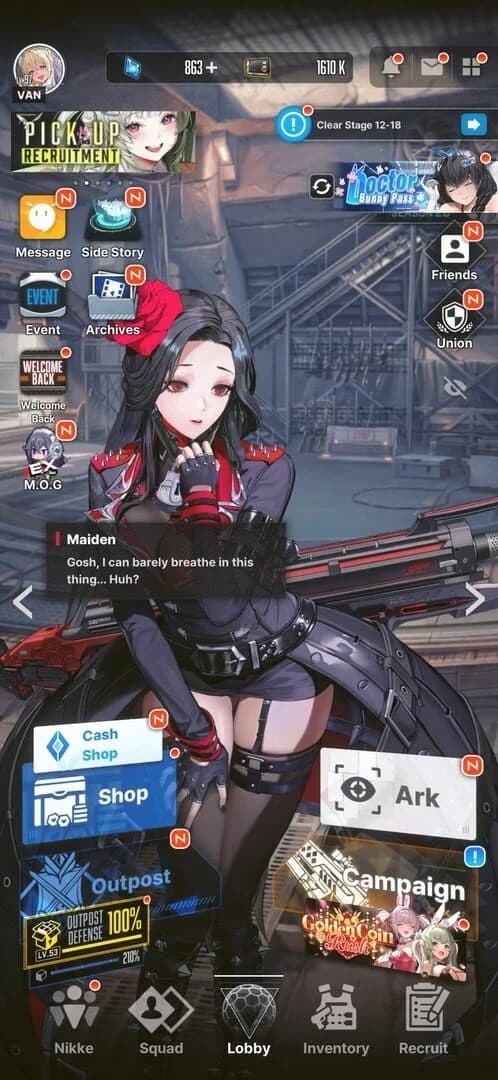 Screenshot from Goddess of Victory: Nikke