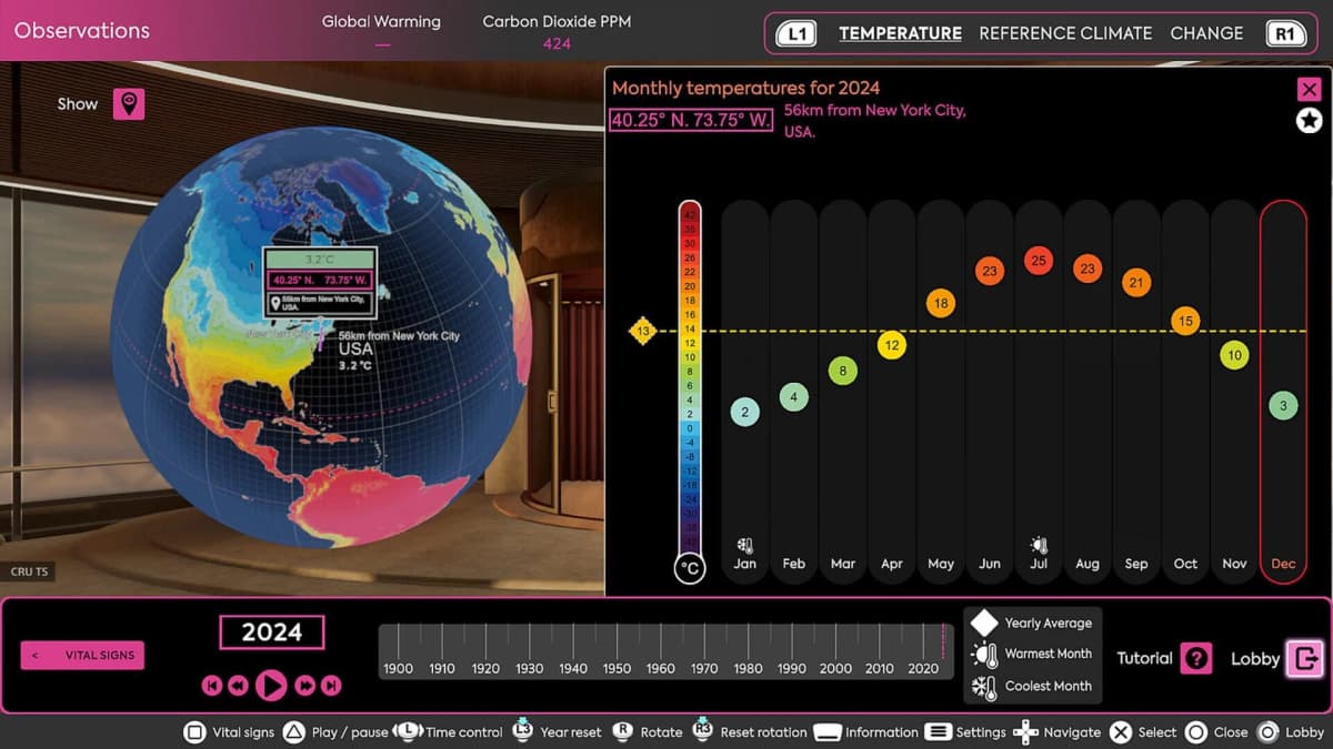 Screenshot from Climate Station
