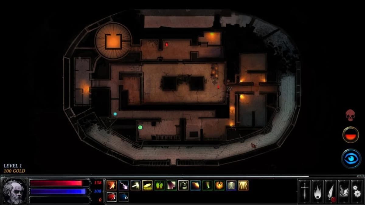 Menu et interface de Hellslave mettant en avant l’aspect dark fantasy