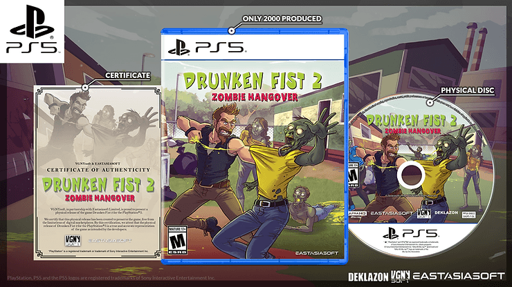 Drunken Fist 2 PS5 : le beat’em up zombie débarque en boîte