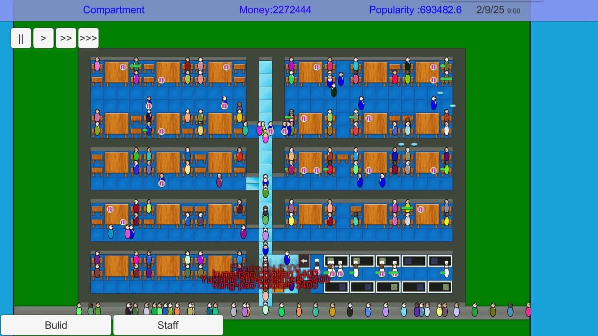 Screenshot from Restaurant Tycoon