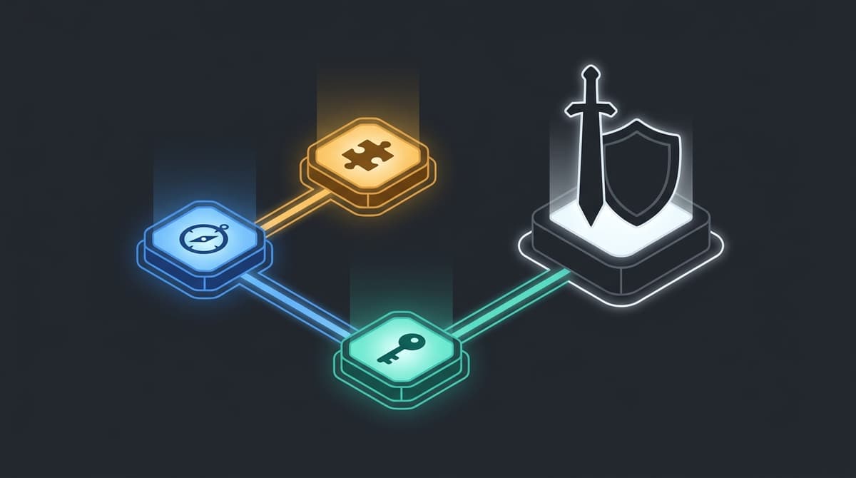 Step-by-step quest flow diagram