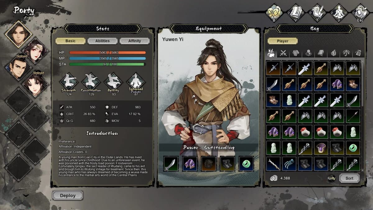 Screenshot from Wandering Sword