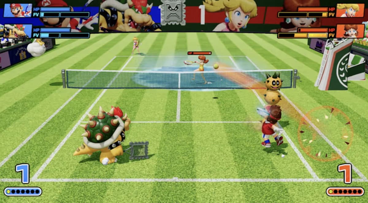 Screenshot from Mario Tennis Fever