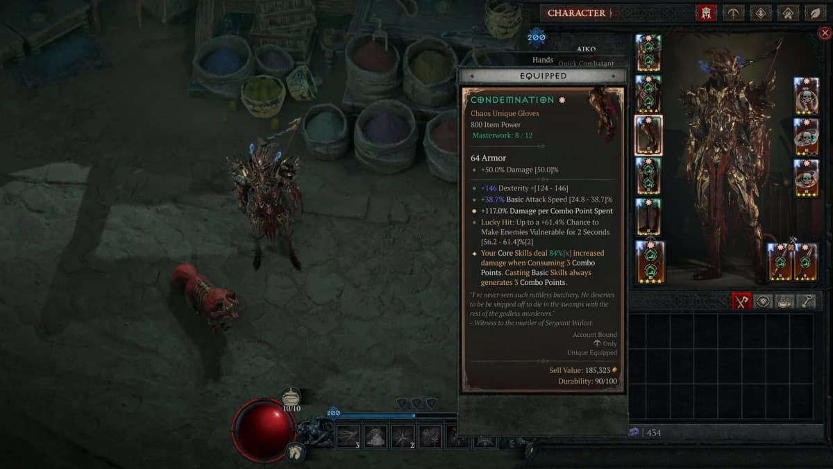 Screenshot from Diablo IV: Season of Infernal Chaos