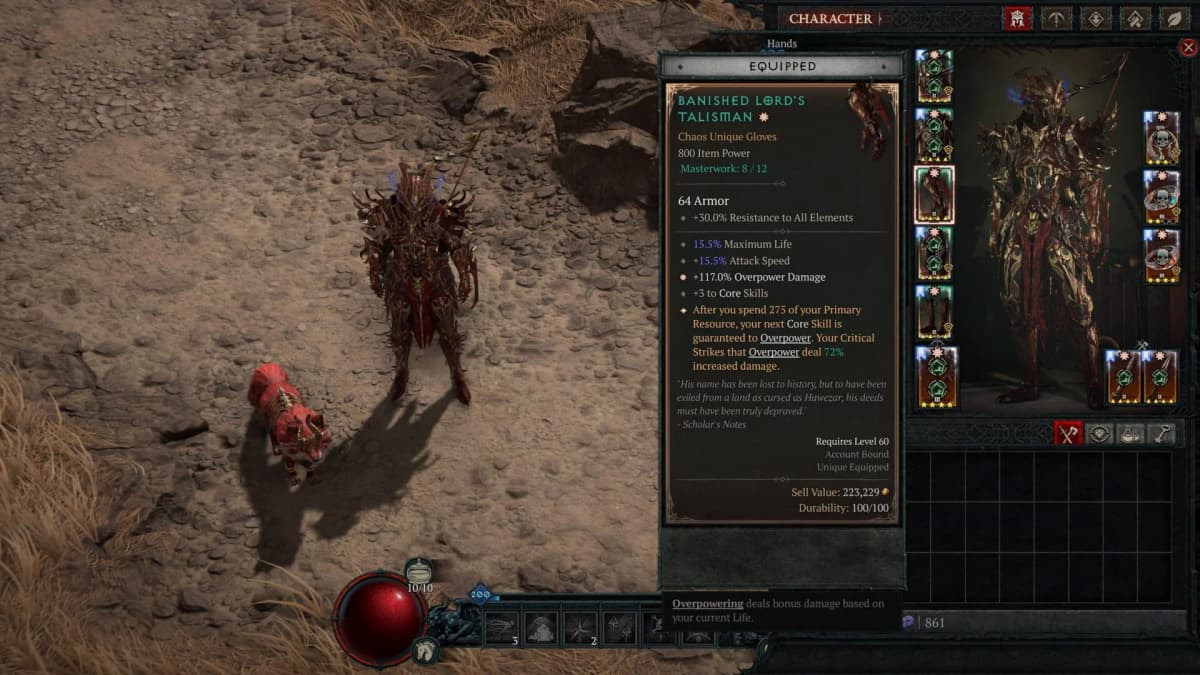 Screenshot from Diablo IV: Season of Infernal Chaos