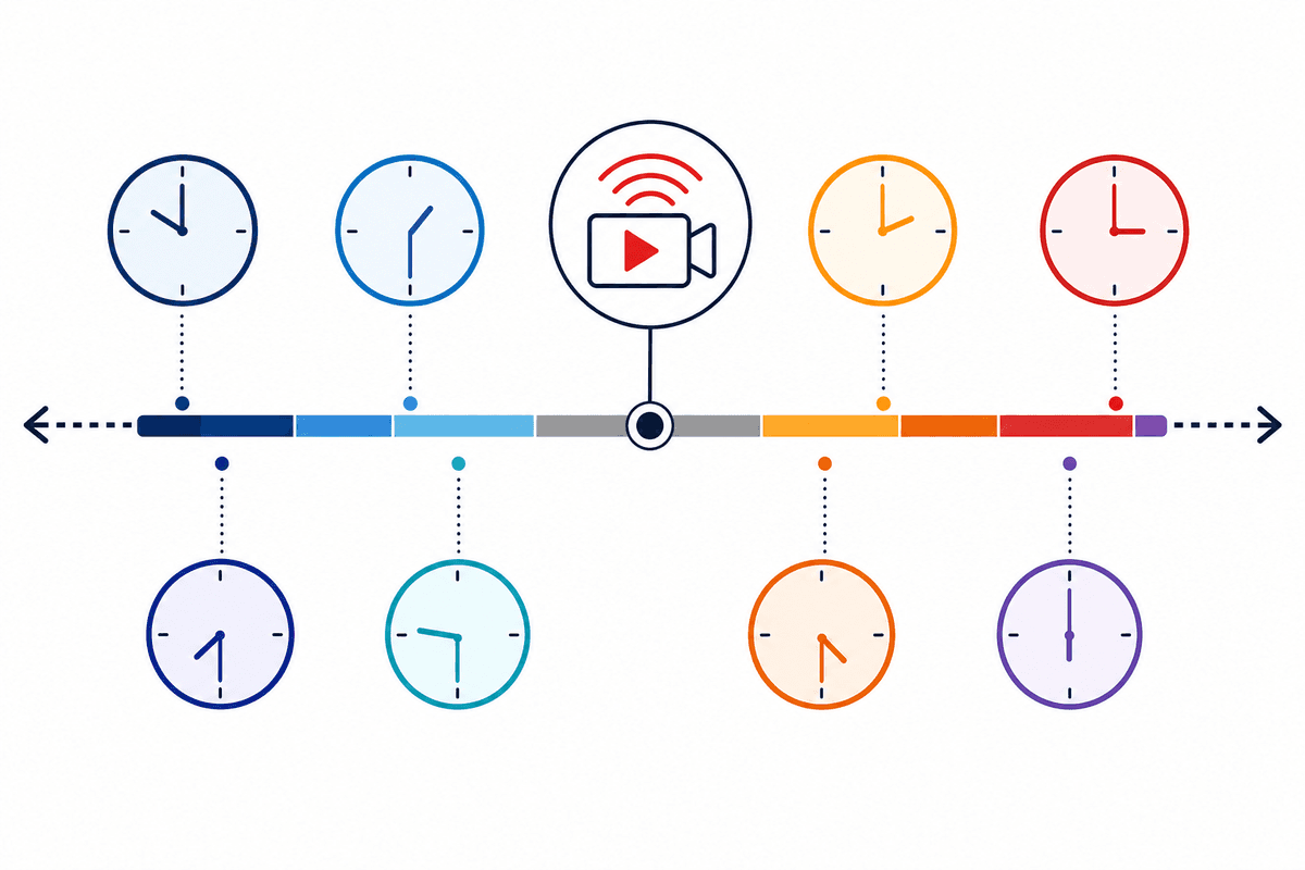 Global start-time visualization for a live opening-night stream.