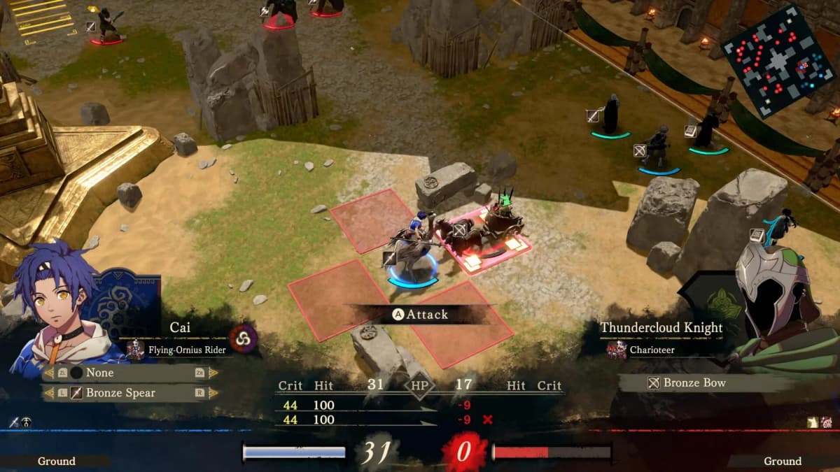 Screenshot from Fire Emblem: Fortune's Weave