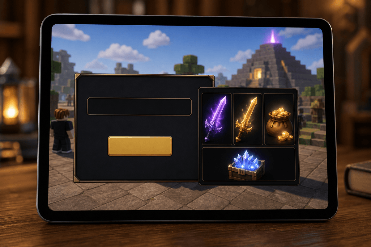 Generic code redemption UI with reward icons for a Roblox codes roundup.