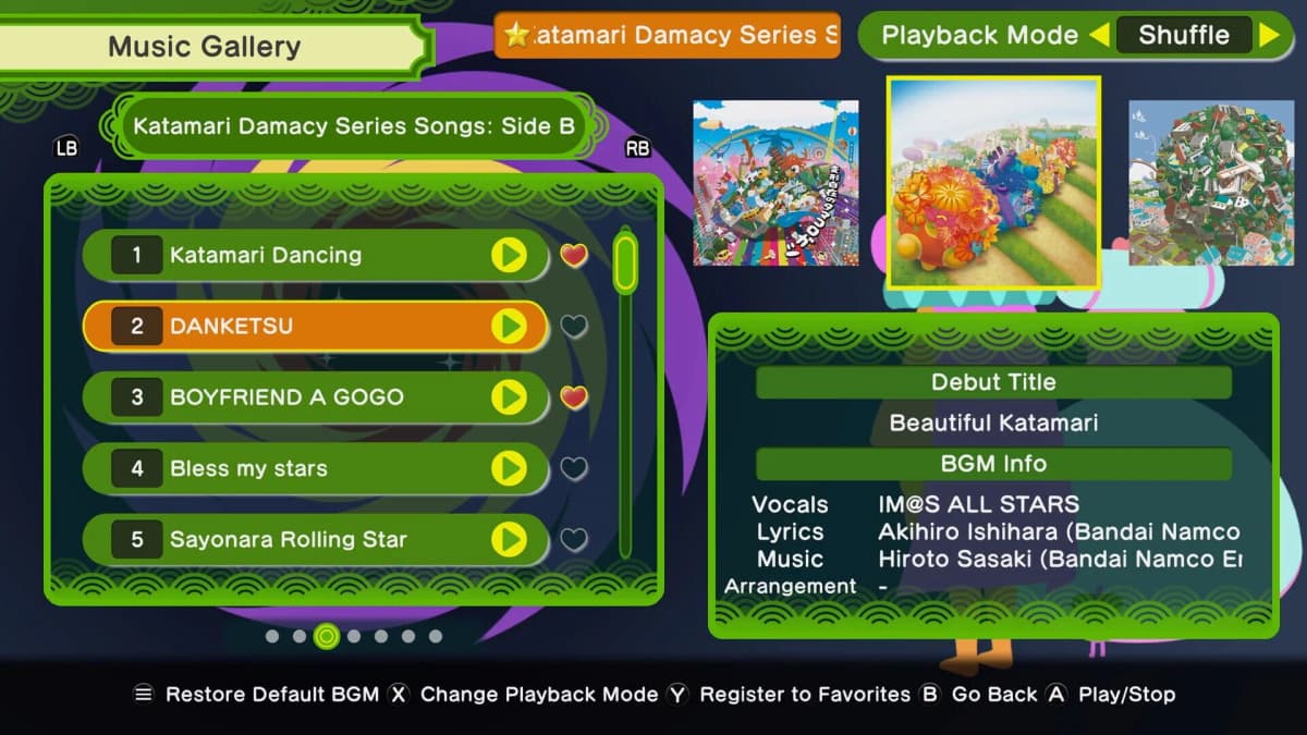 Screenshot from Once Upon a Katamari: Katamari Damacy Series Songs - Side B